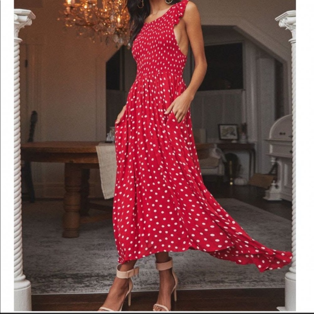 Free People Chambray Butterfly midi-dress